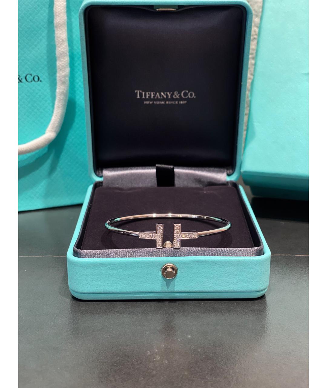 TIFFANY&CO Серебрянный браслет из белого золота, фото 5