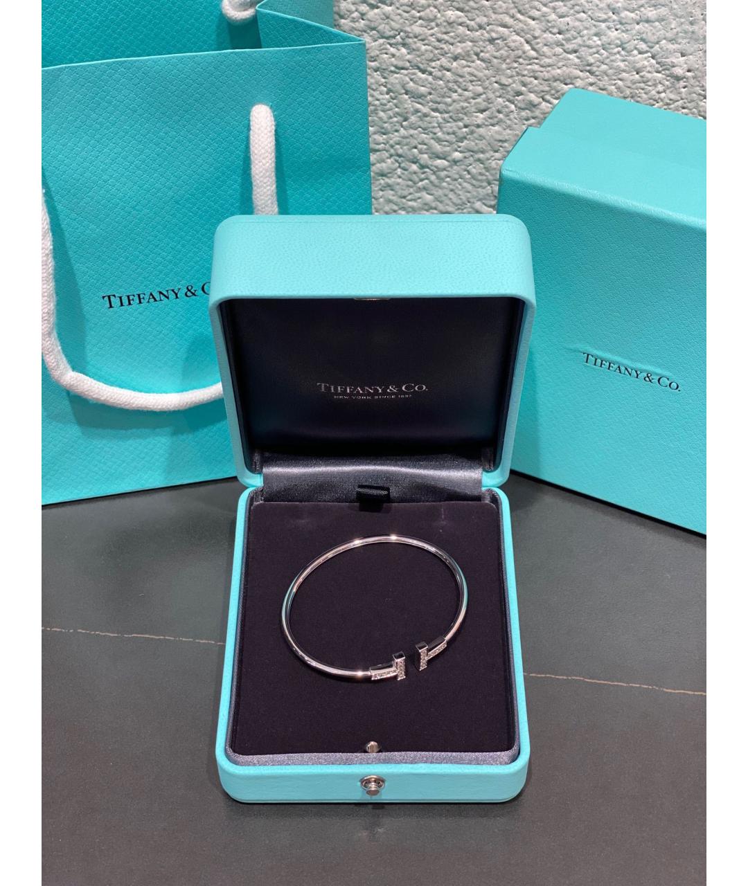 TIFFANY&CO Серебрянный браслет из белого золота, фото 4
