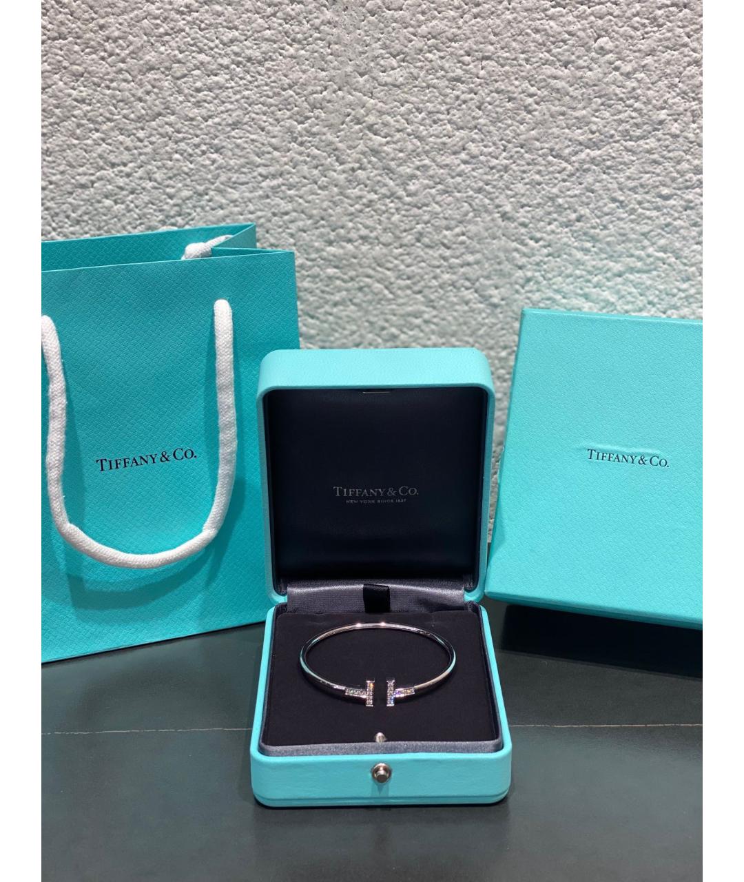 TIFFANY&CO Серебрянный браслет из белого золота, фото 2