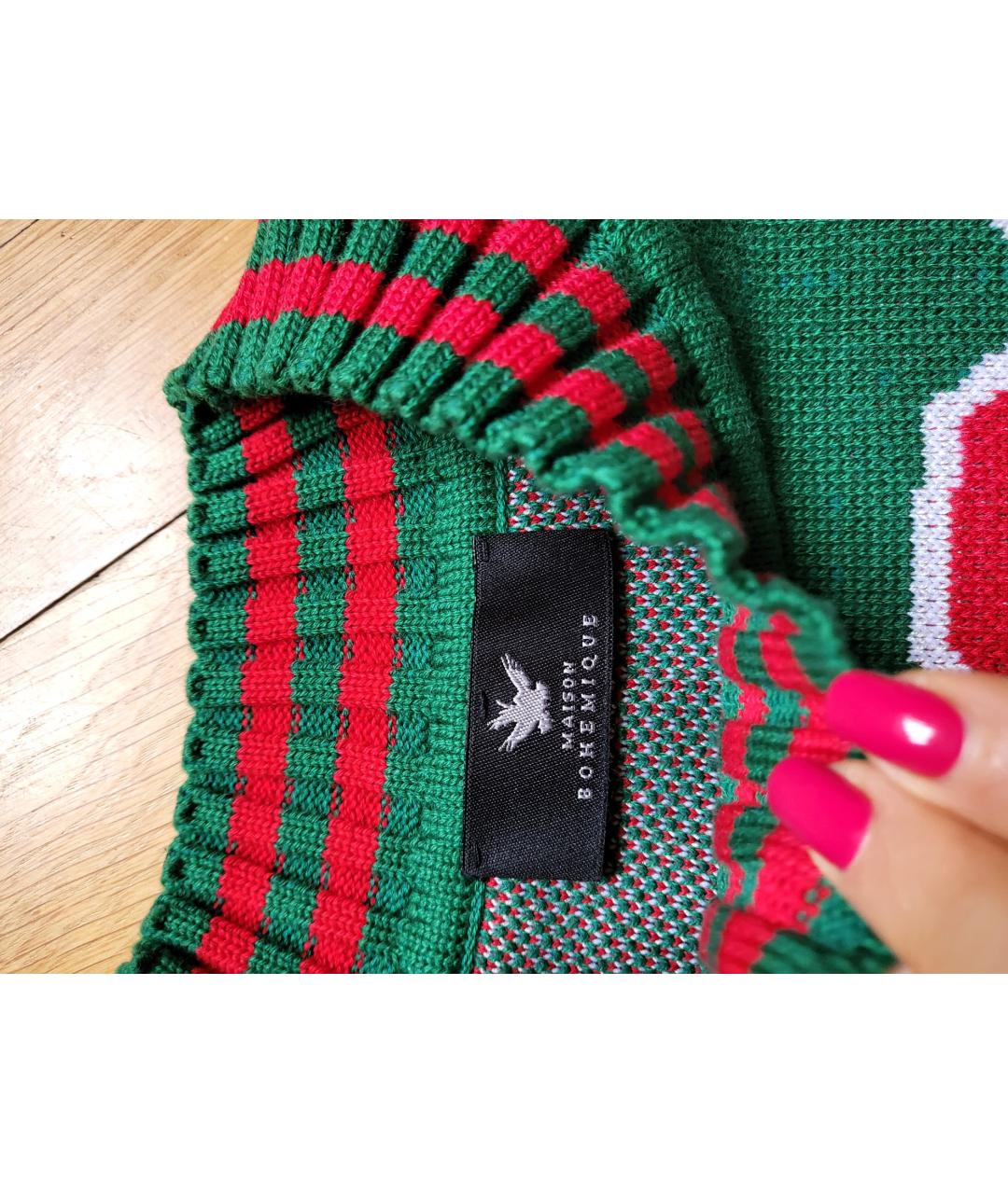 BOHEMIQUE Зеленый хлопковый джемпер / свитер, фото 3