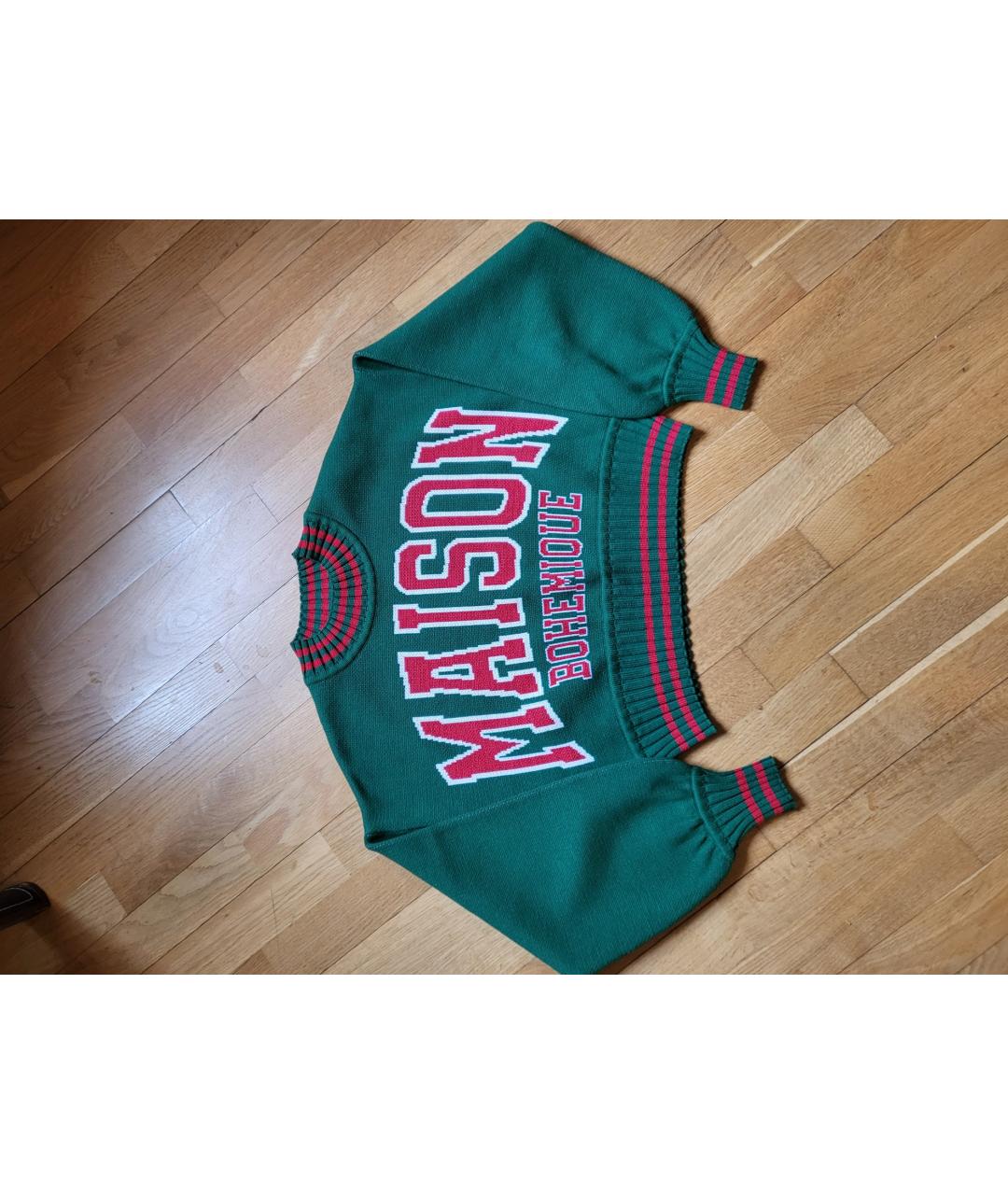 BOHEMIQUE Зеленый хлопковый джемпер / свитер, фото 2