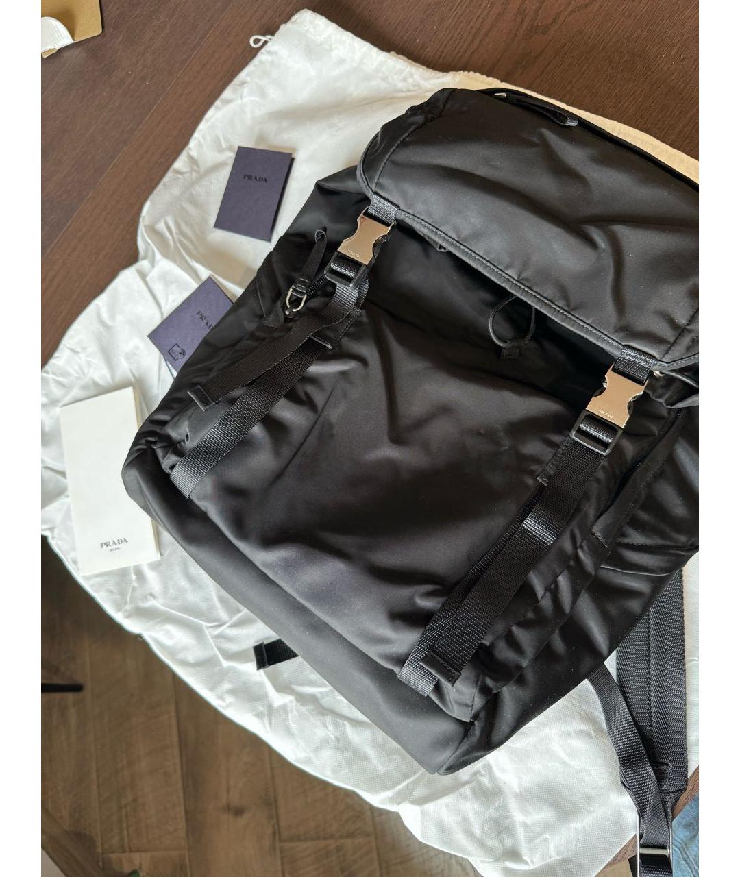 PRADA Черный тканевый рюкзак, фото 9