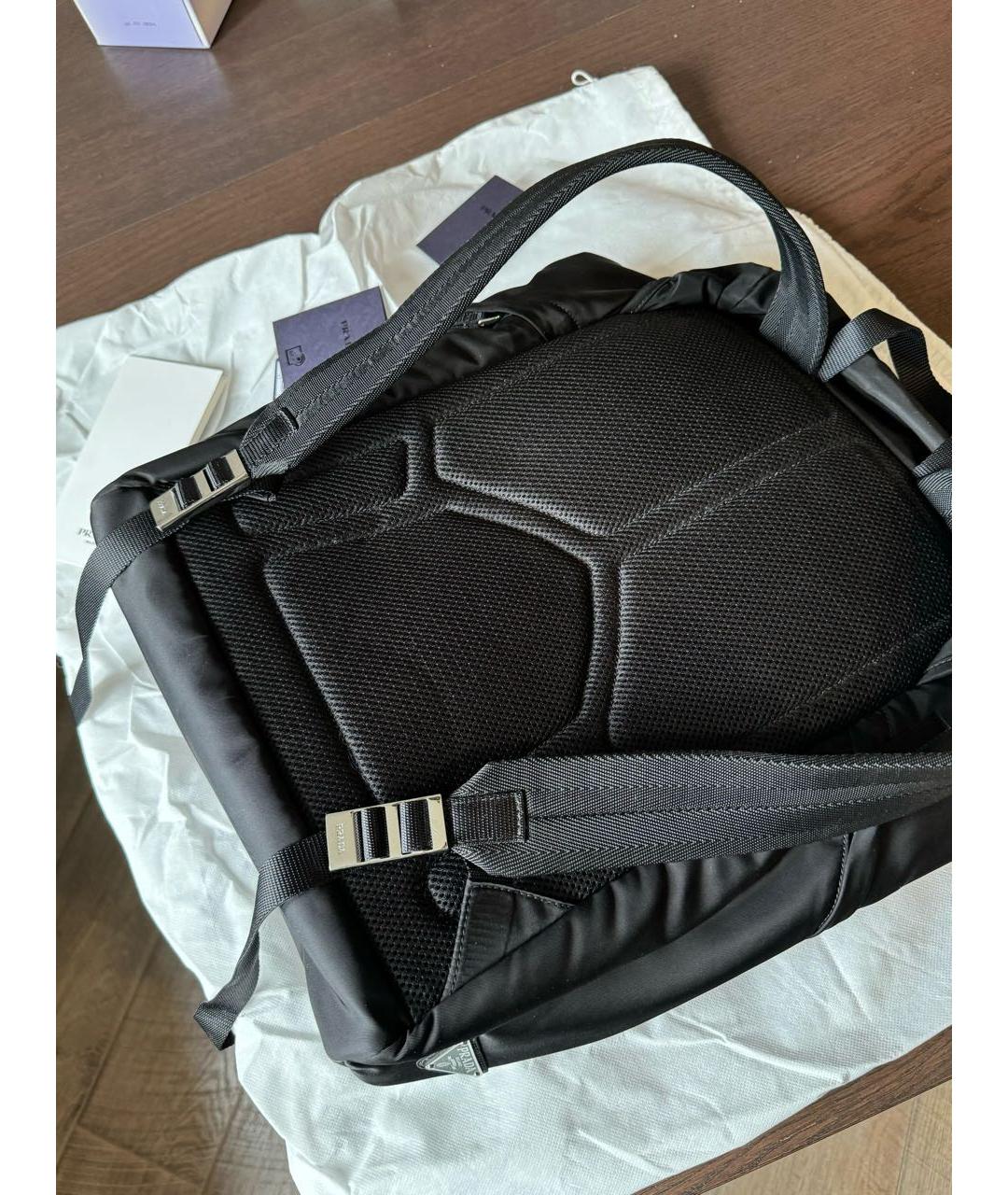 PRADA Черный тканевый рюкзак, фото 6
