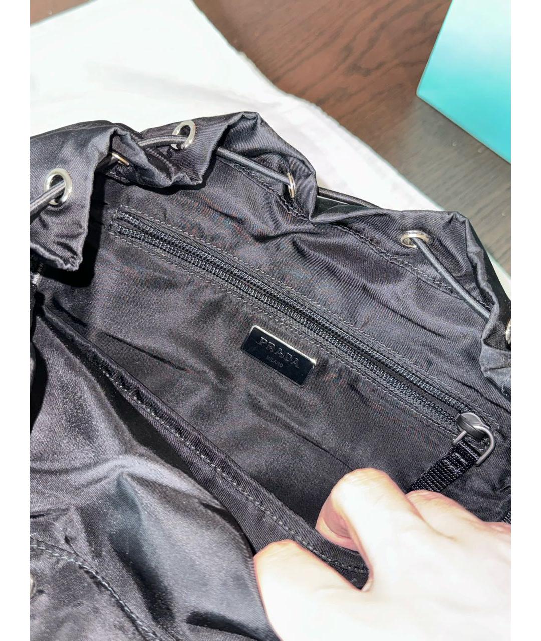 PRADA Черный тканевый рюкзак, фото 5