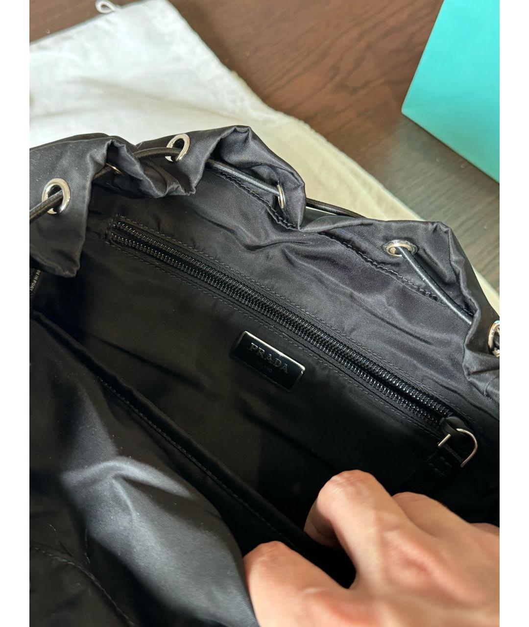 PRADA Черный тканевый рюкзак, фото 4