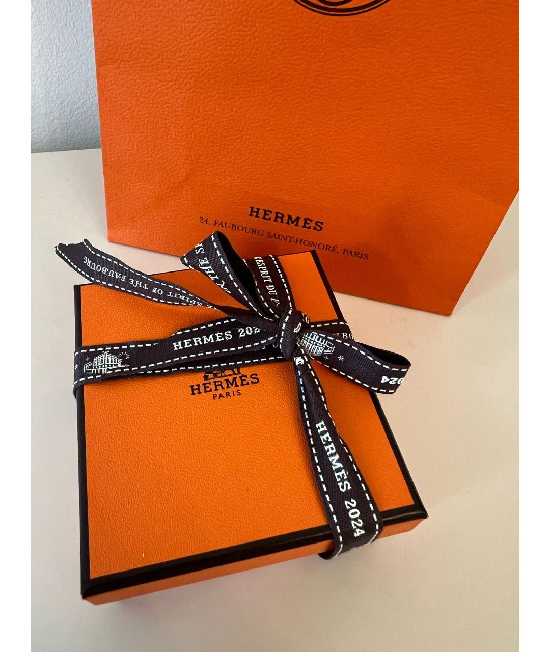 HERMES PRE-OWNED Черные серьги из желтого золота, фото 6