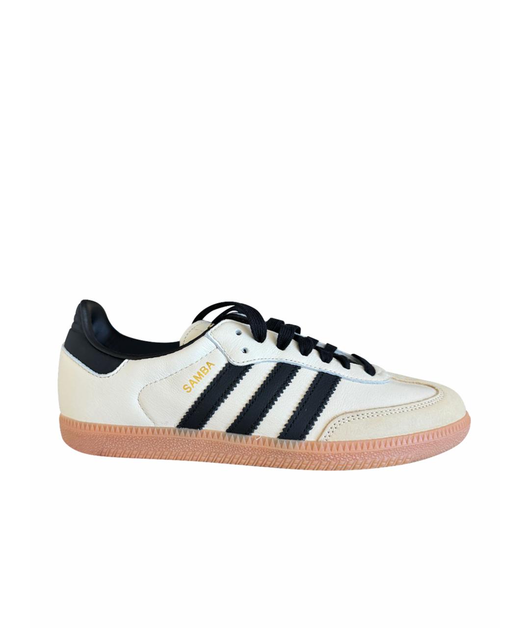 ADIDAS Бежевые кожаные кроссовки, фото 1