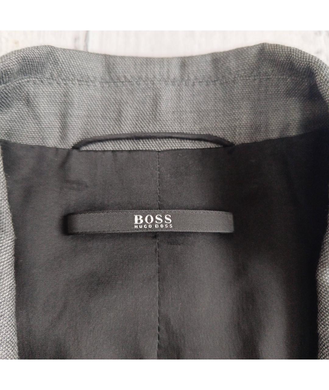 HUGO BOSS Серый шерстяной костюм с брюками, фото 8