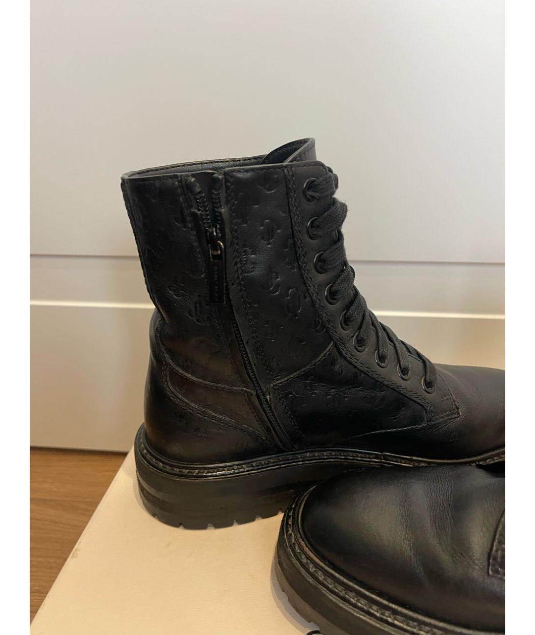 JIMMY CHOO Черные кожаные ботинки, фото 6