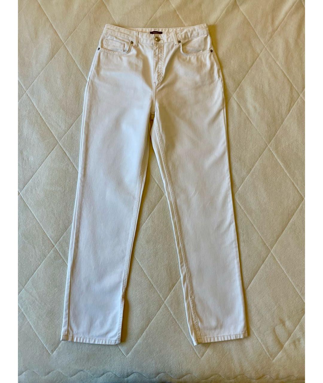 12 STOREEZ Белые хлопковые джинсы слим, фото 8