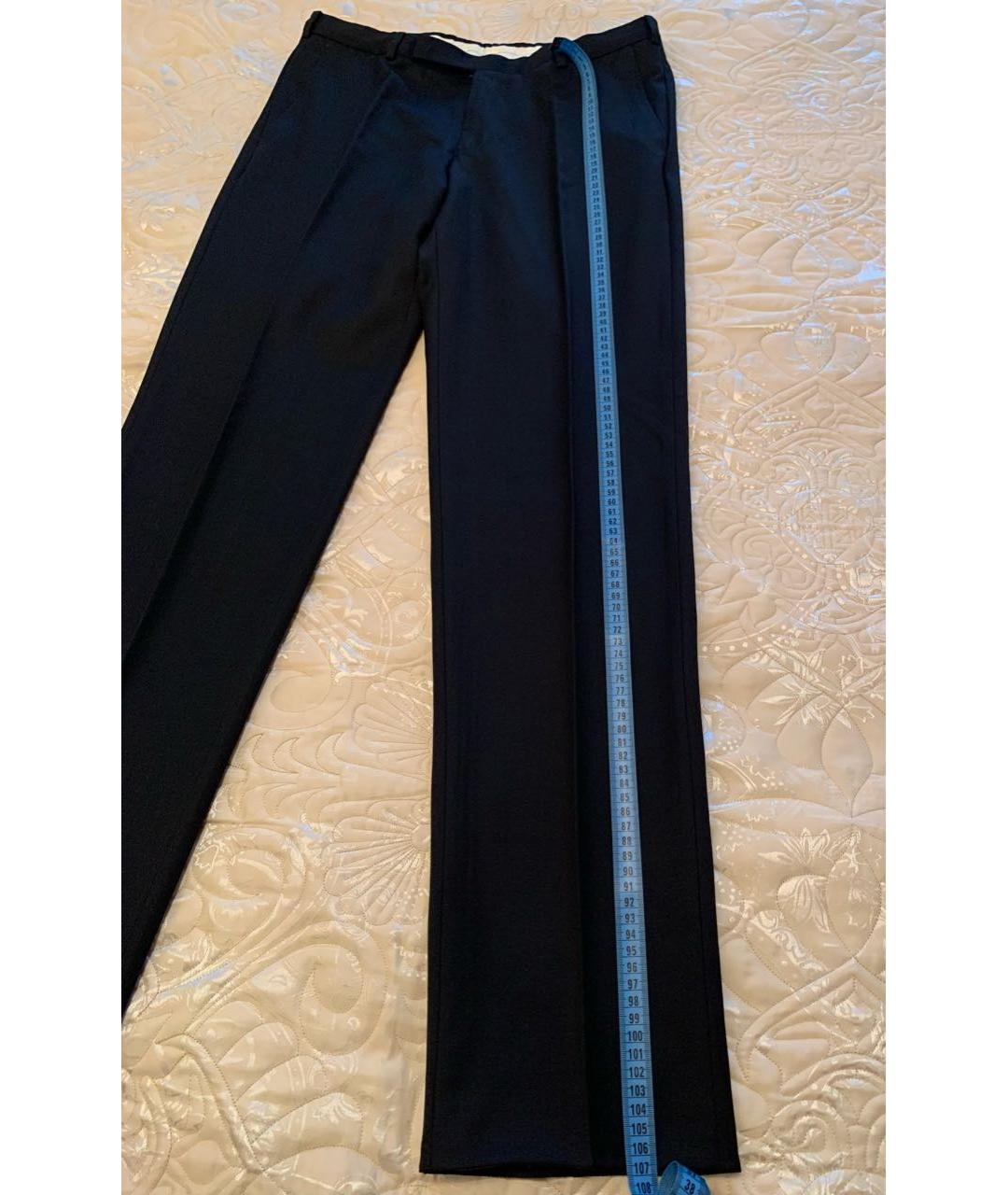 ZZEGNA Черные вискозные классические брюки, фото 2