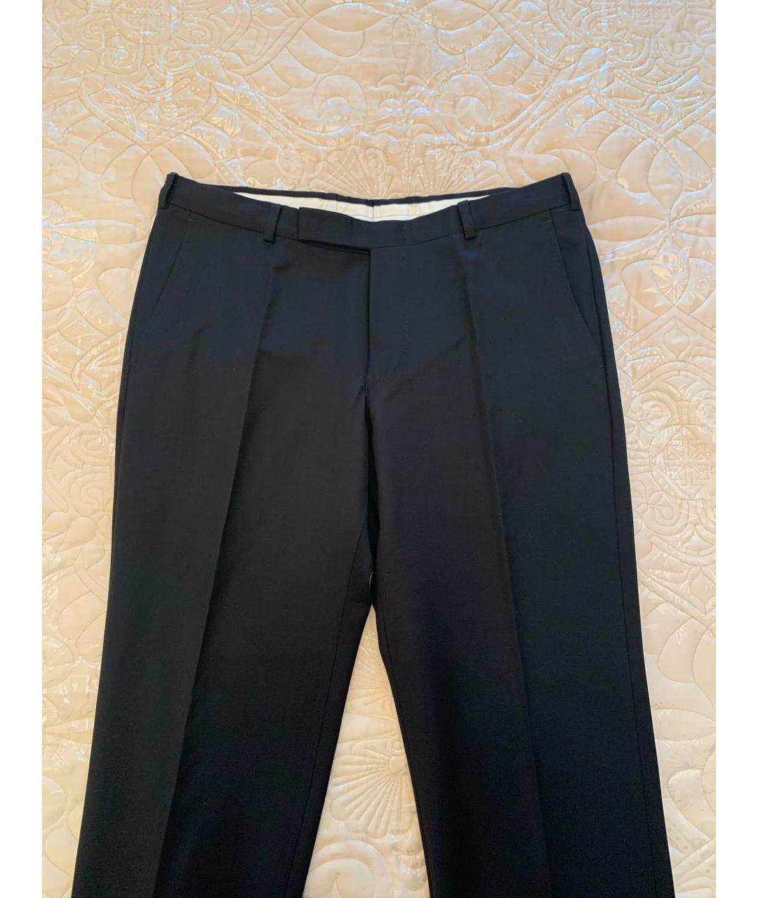 ZZEGNA Черные вискозные классические брюки, фото 5