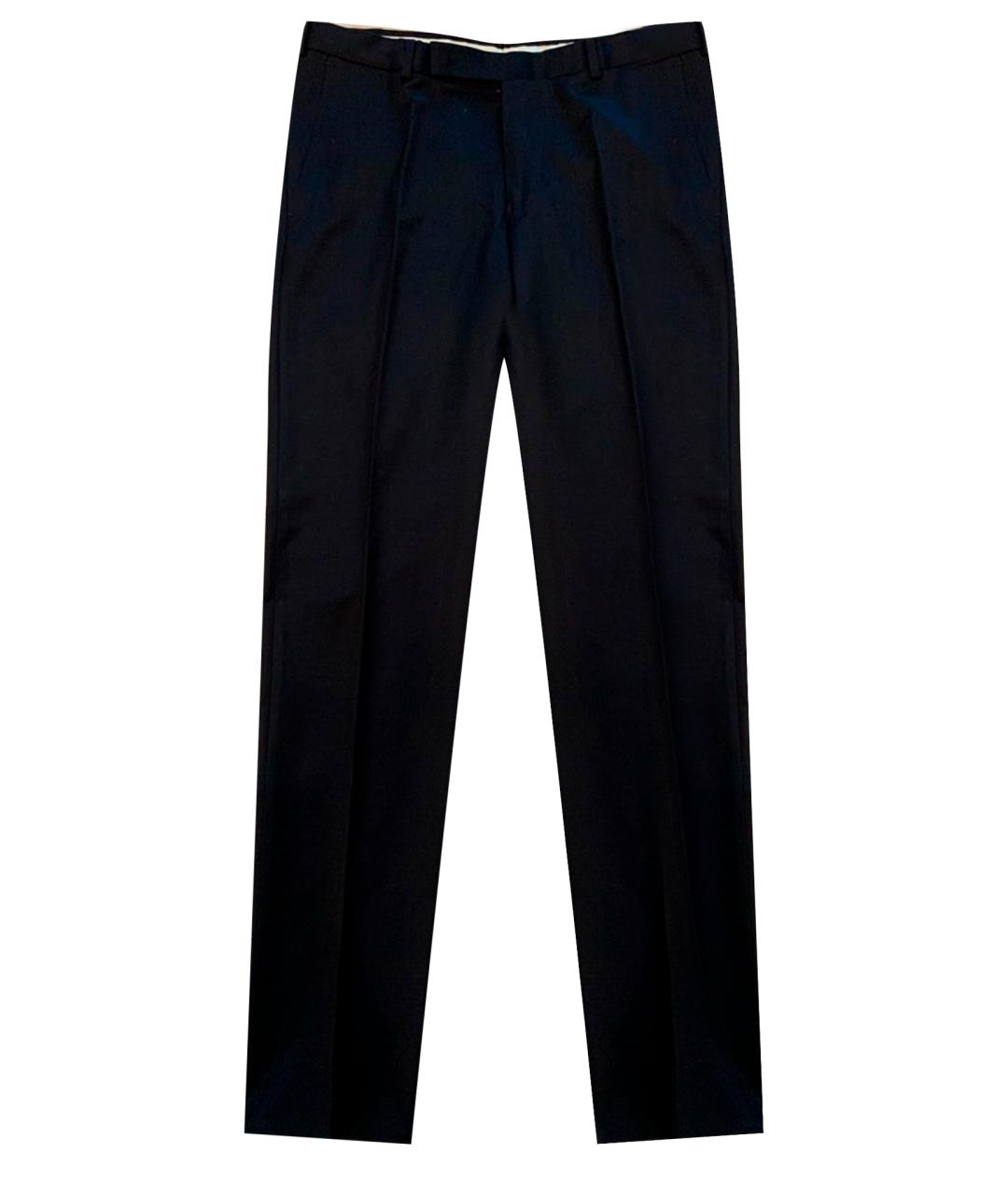 ZZEGNA Черные вискозные классические брюки, фото 1