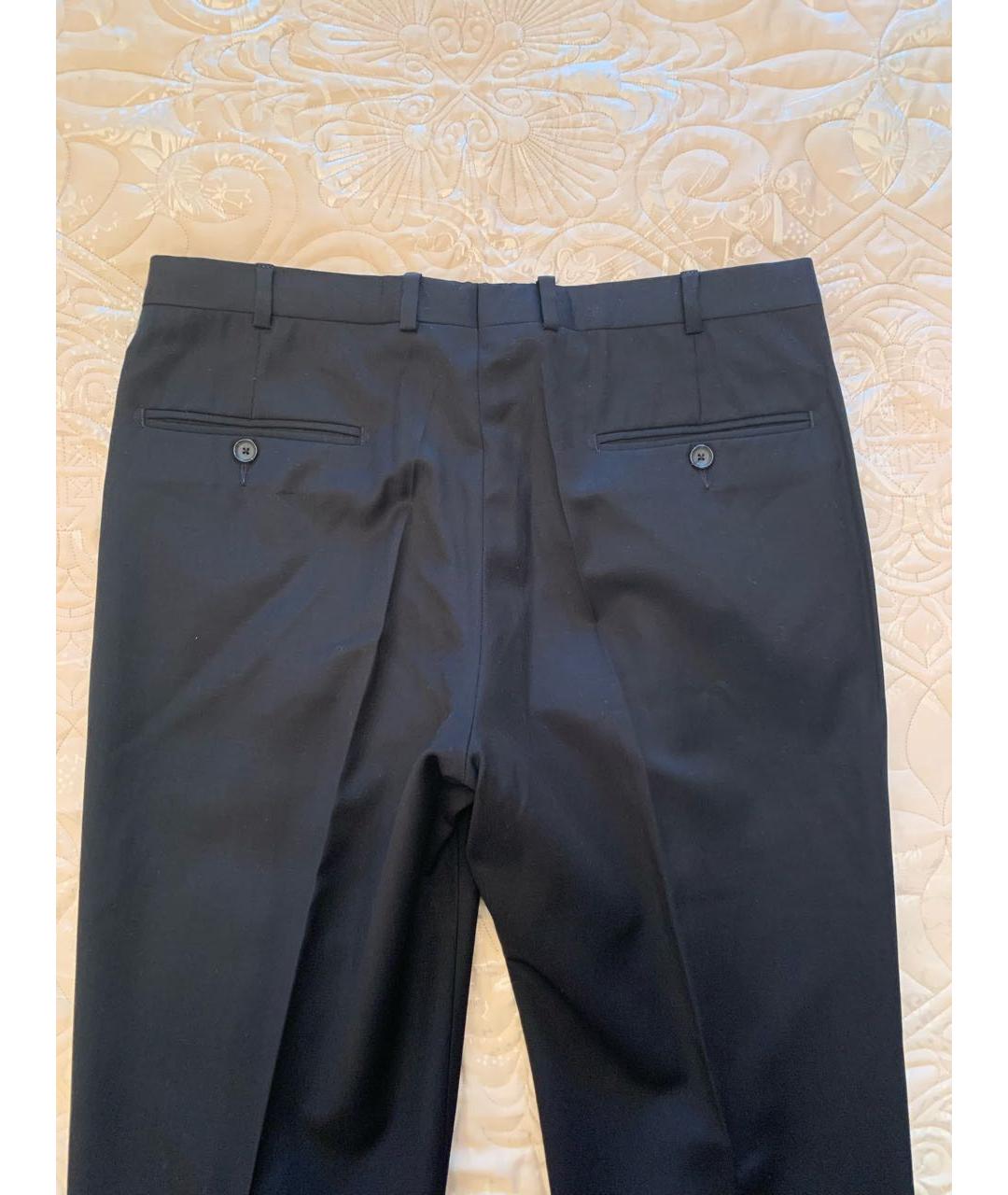 ZZEGNA Черные вискозные классические брюки, фото 8