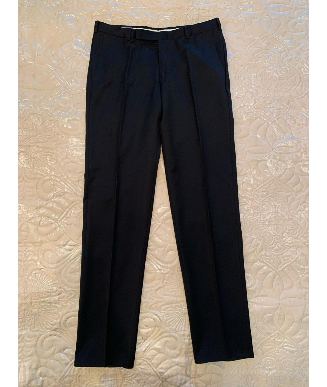 ZZEGNA Черные вискозные классические брюки, фото 9