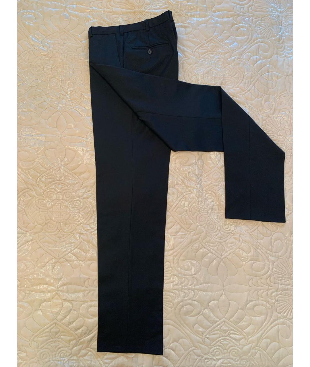 ZZEGNA Черные вискозные классические брюки, фото 4