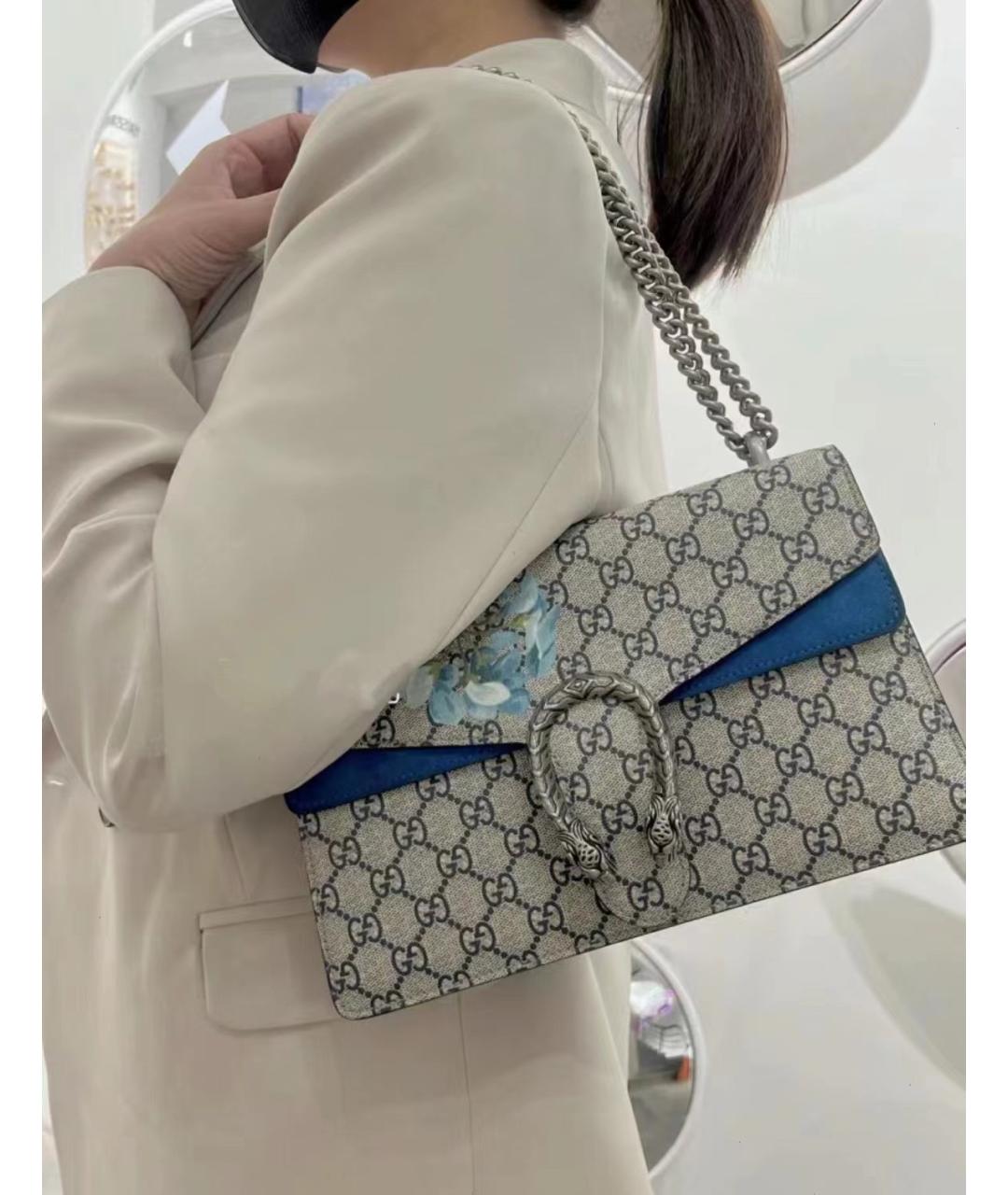 GUCCI Голубая сумка через плечо, фото 8
