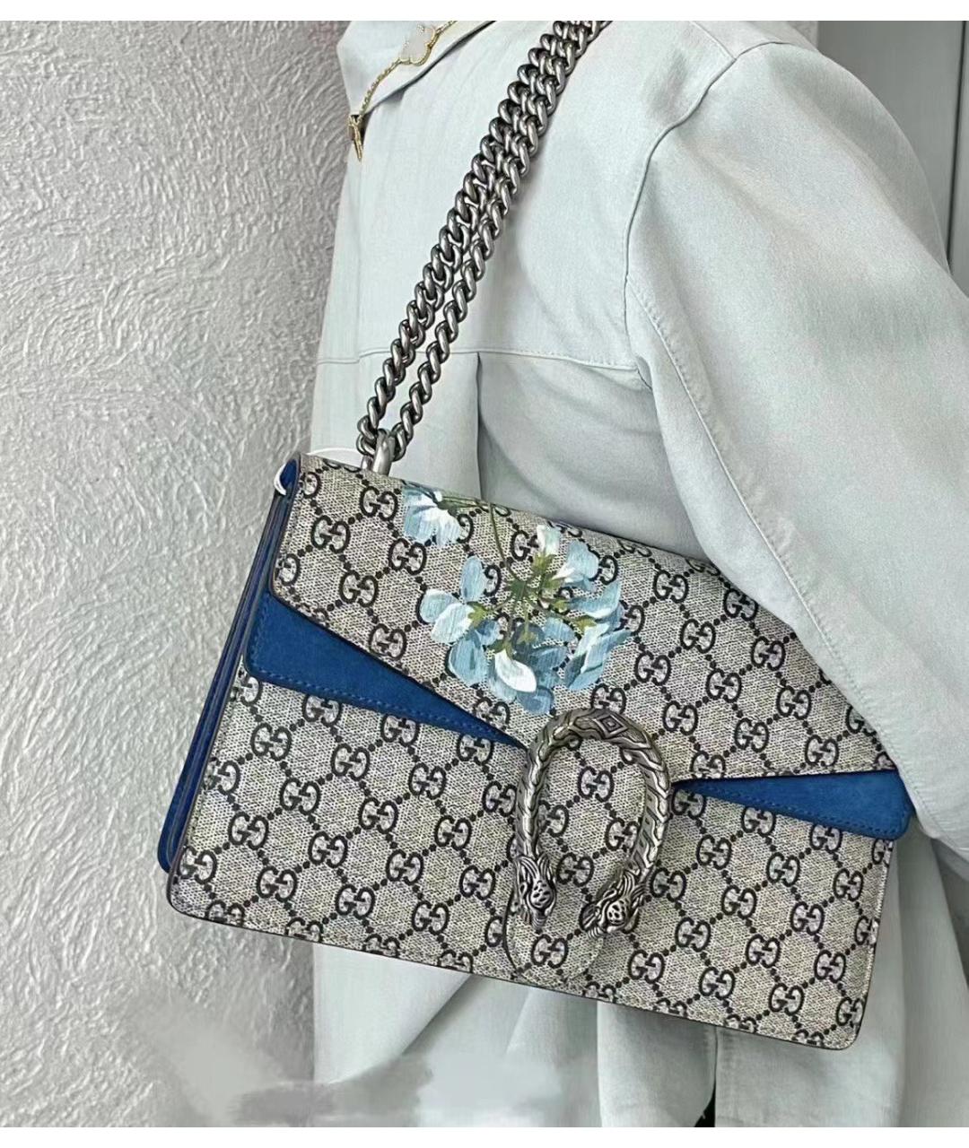 GUCCI Голубая сумка через плечо, фото 7