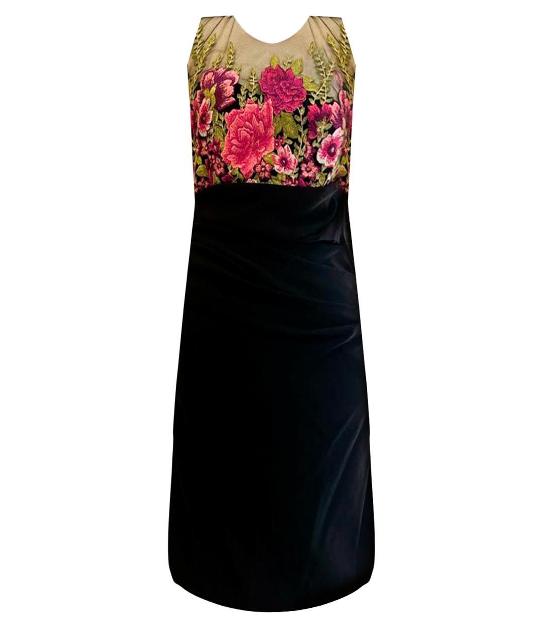 MARCHESA NOTTE Черное полиэстеровое вечернее платье, фото 1
