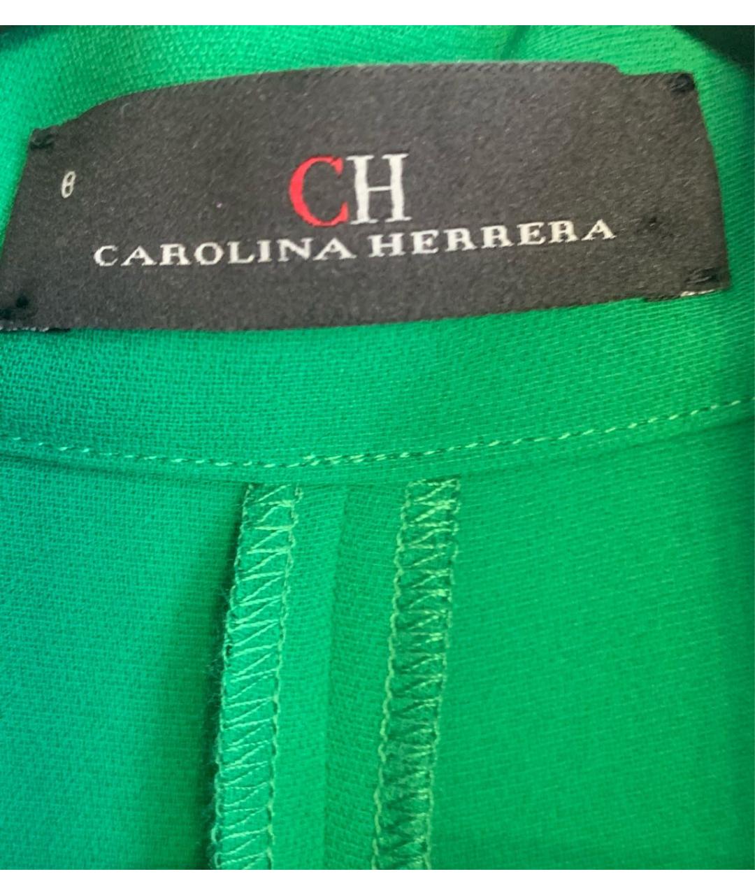CAROLINA HERRERA Зеленые полиамидовое повседневное платье, фото 3