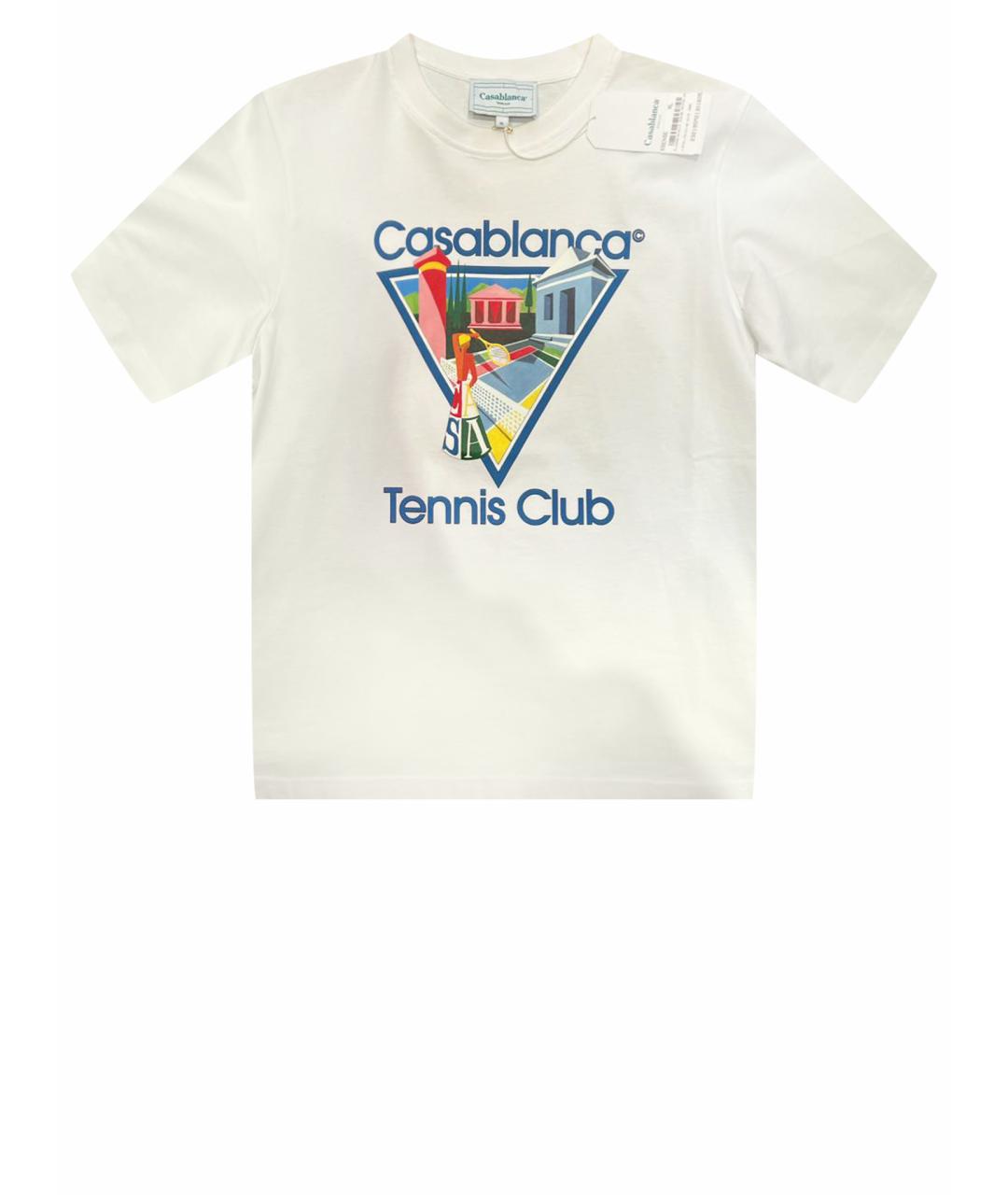CASABLANCA Белая хлопковая футболка, фото 1