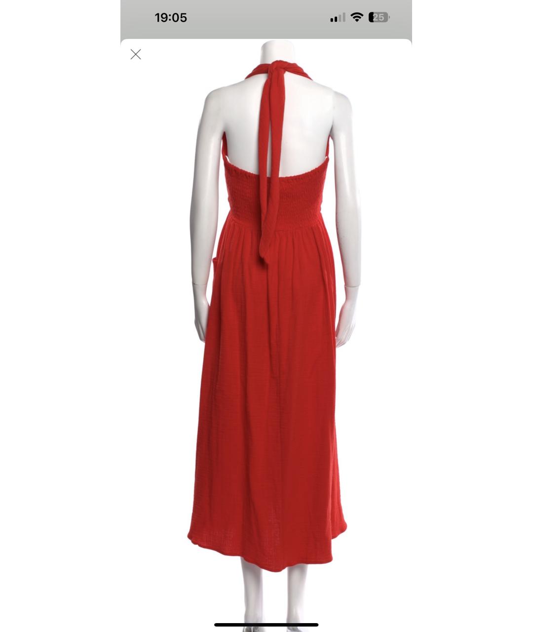MARA HOFFMAN Красное хлопковое повседневное платье, фото 2