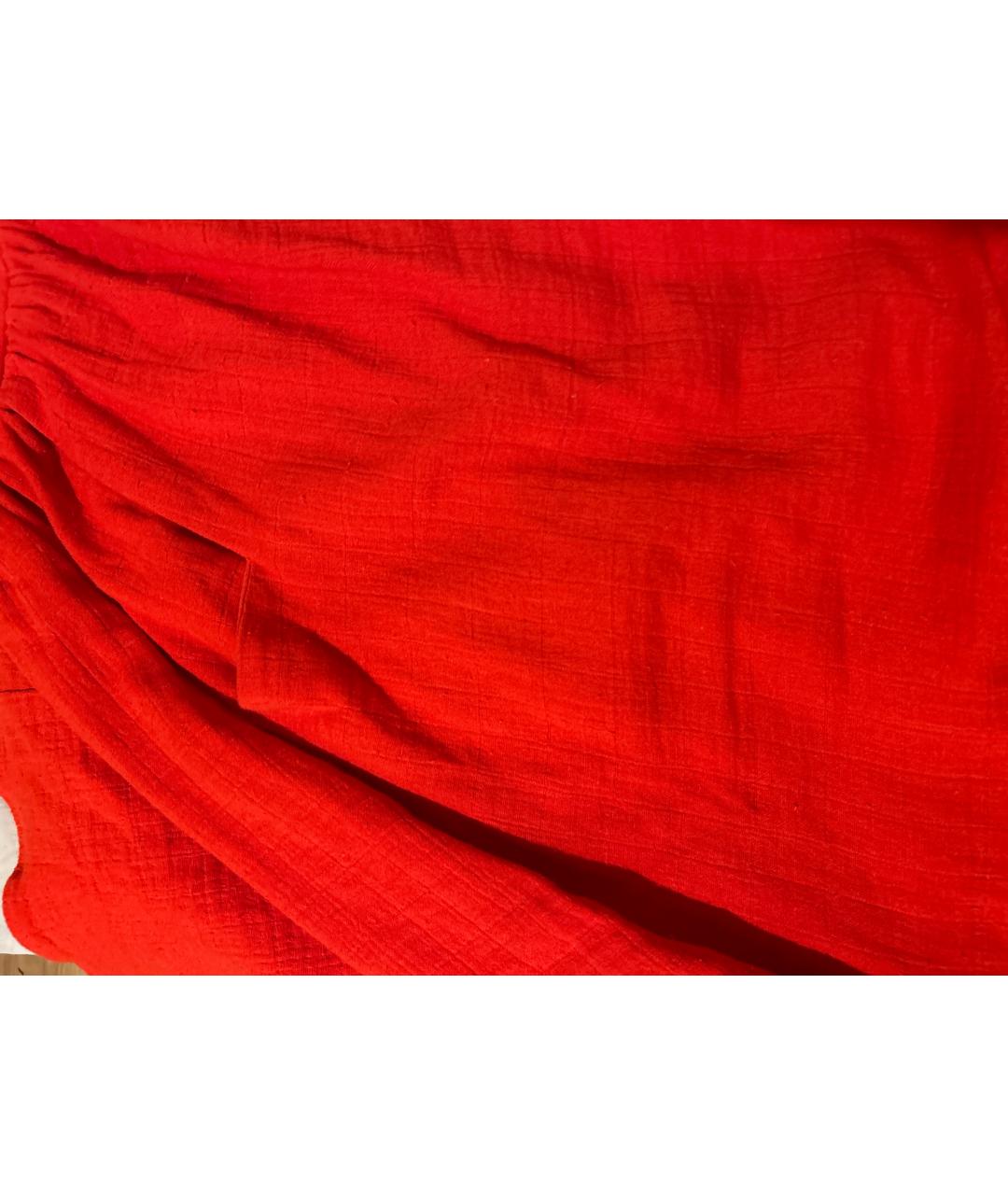 MARA HOFFMAN Красное хлопковое повседневное платье, фото 4