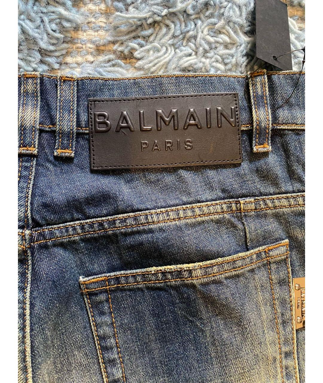 BALMAIN Темно-синие хлопковые джинсы скинни, фото 6