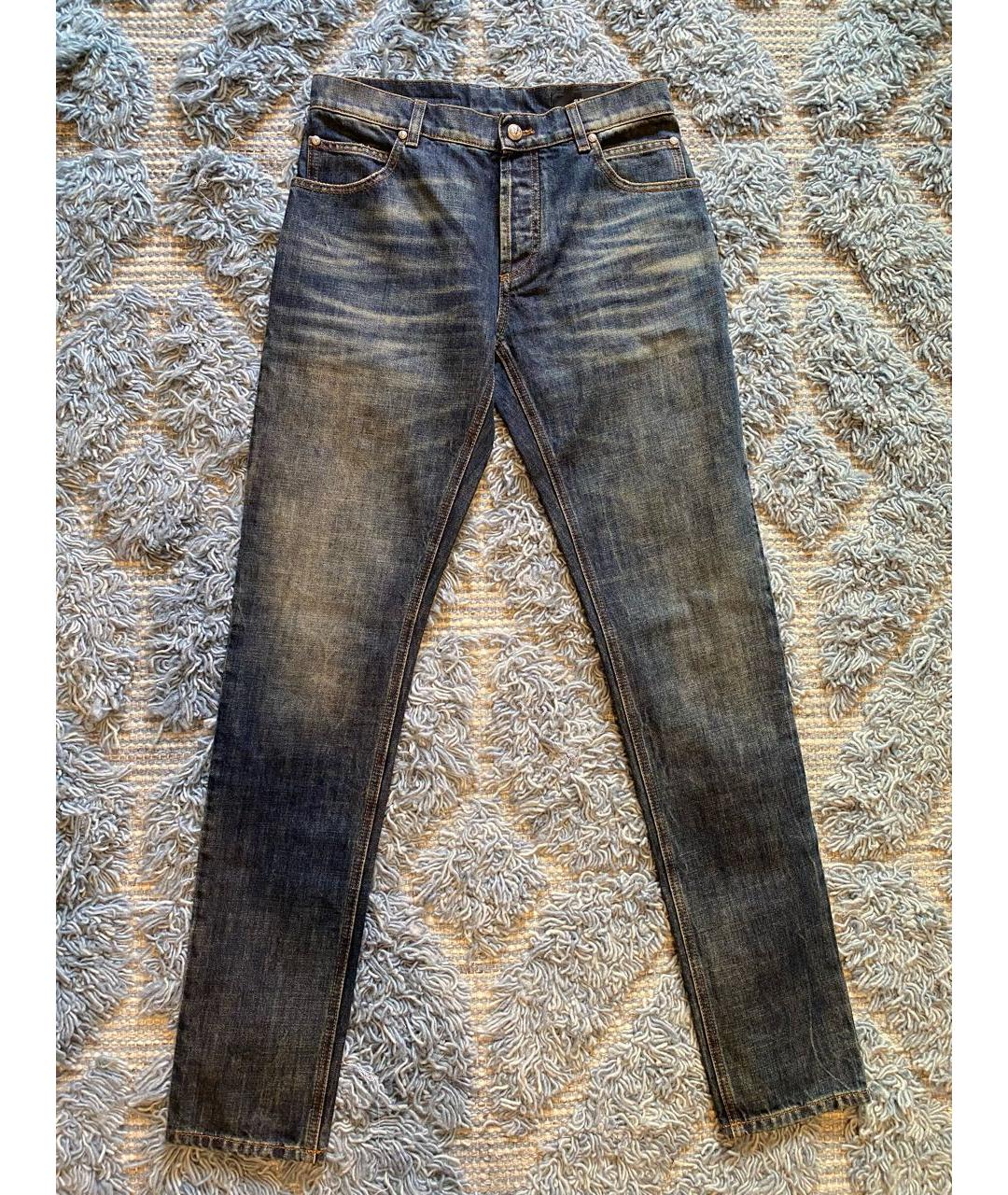 BALMAIN Темно-синие хлопковые джинсы скинни, фото 8