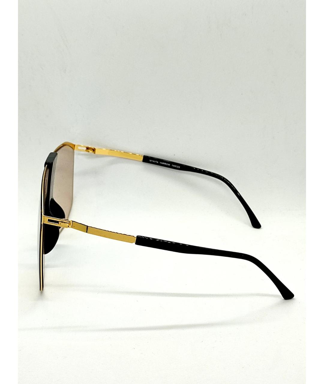 MYKITA Золотые металлические солнцезащитные очки, фото 4