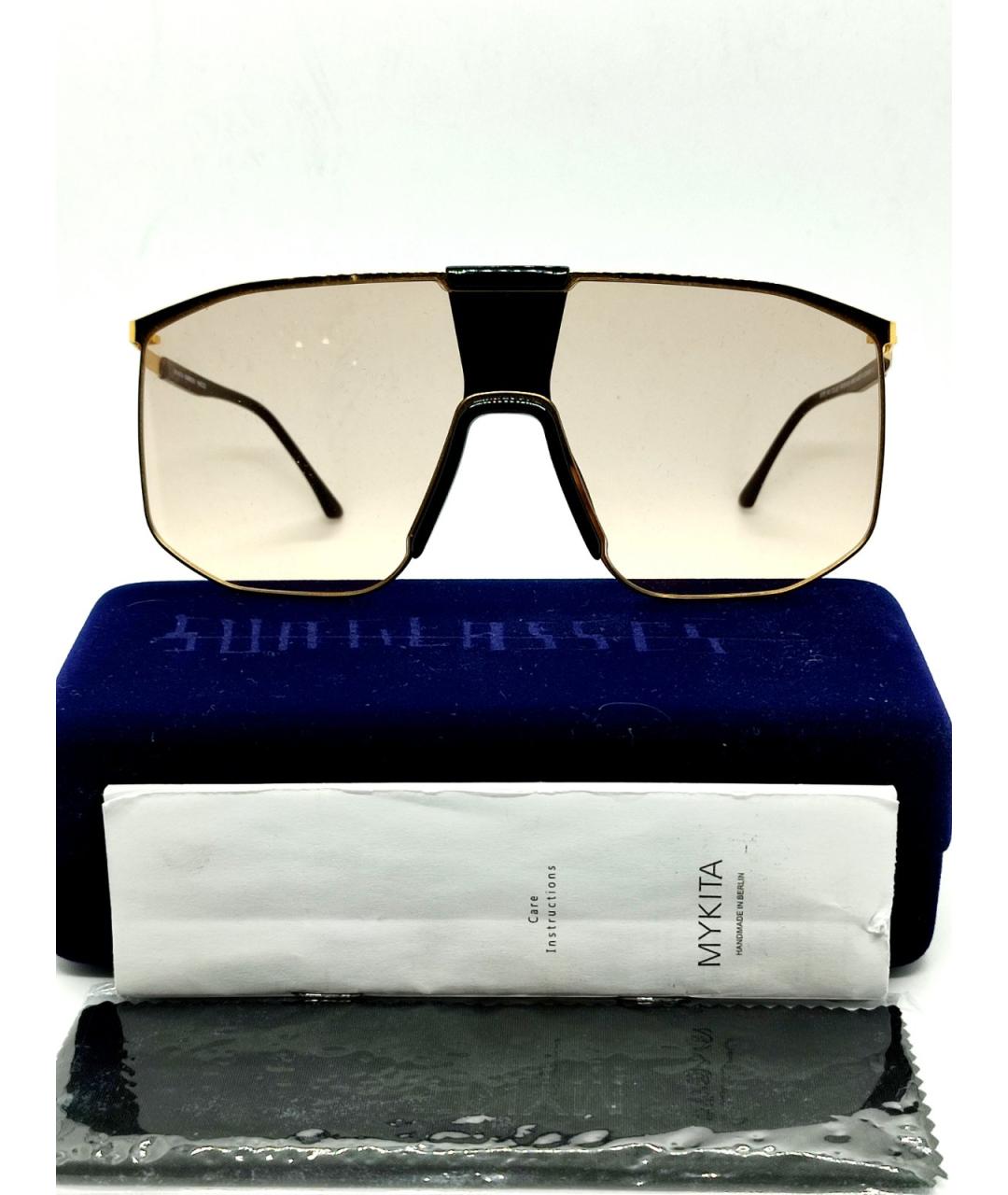 MYKITA Золотые металлические солнцезащитные очки, фото 8