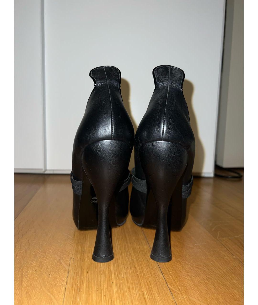 NINA RICCI Черные кожаные туфли, фото 4