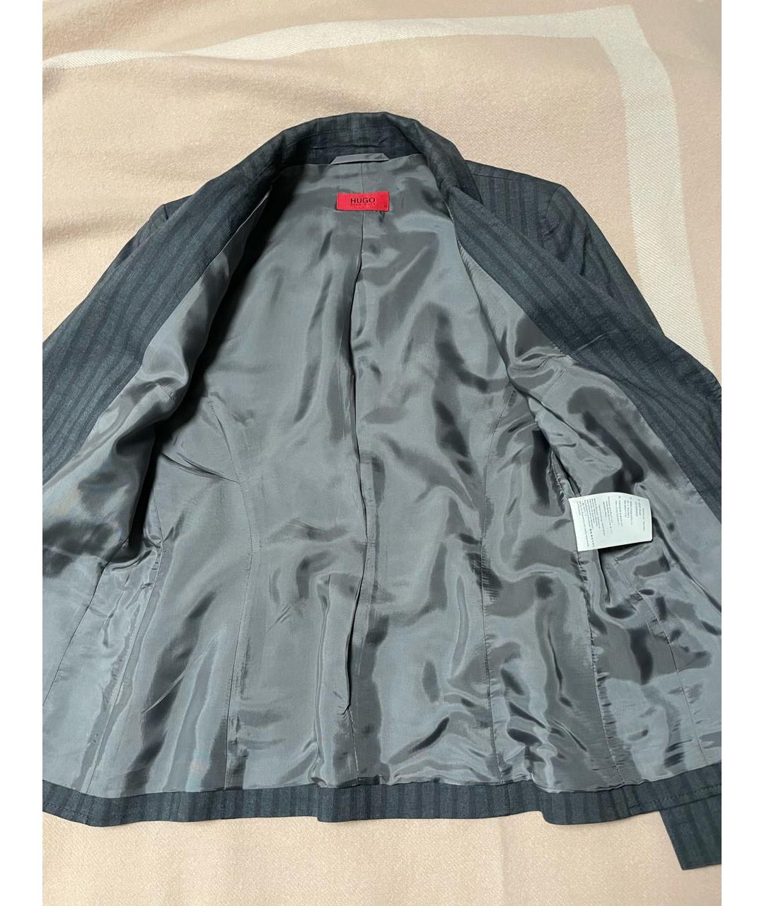 HUGO BOSS Серый льняной жакет/пиджак, фото 7