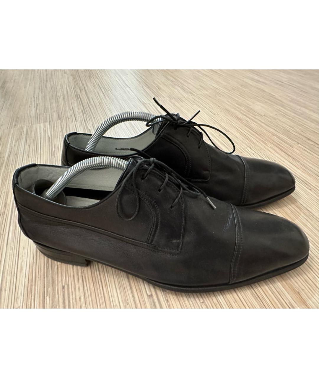 A.TESTONI Черные кожаные туфли, фото 7