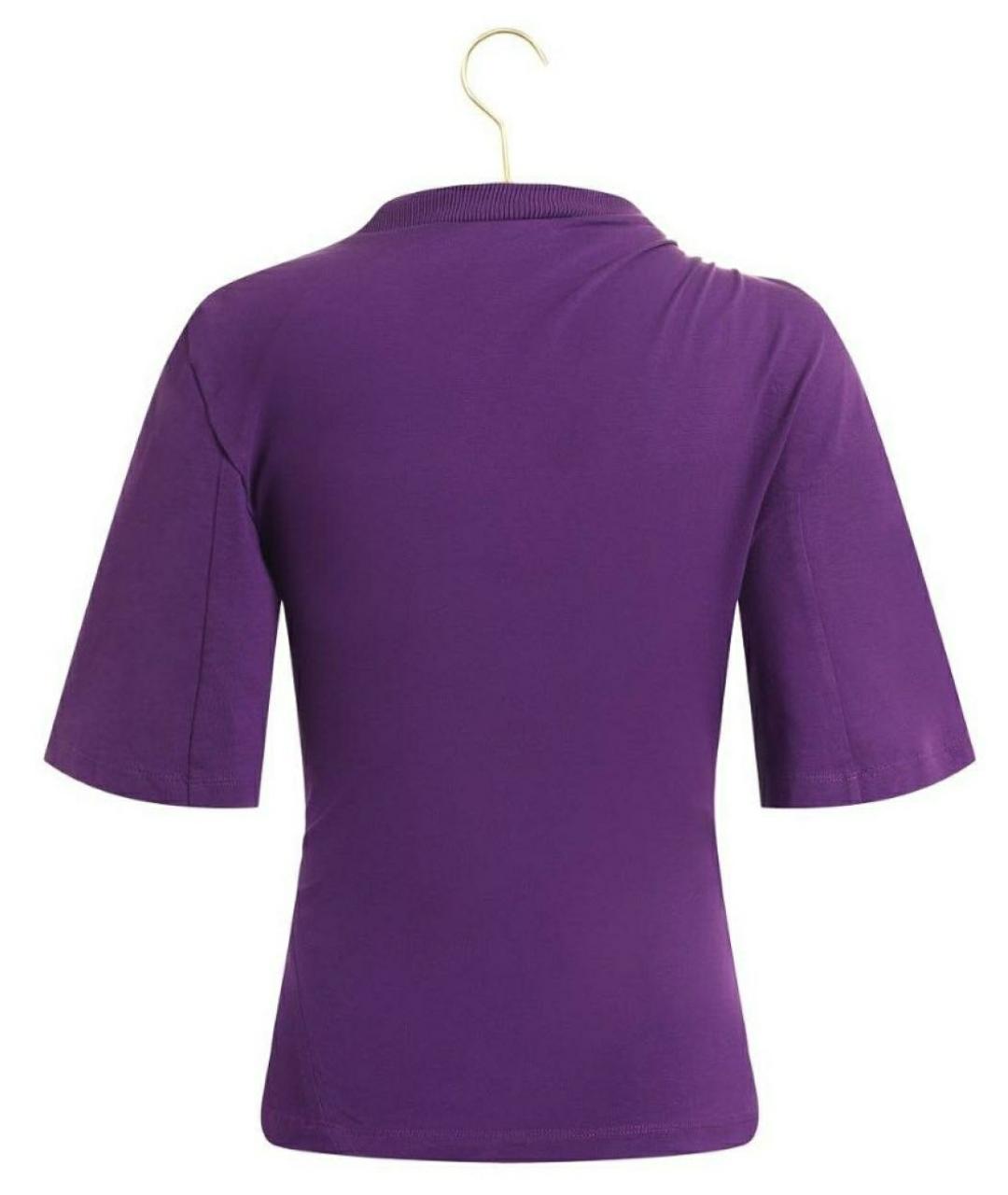 JACQUEMUS Фиолетовая хлопковая футболка, фото 2