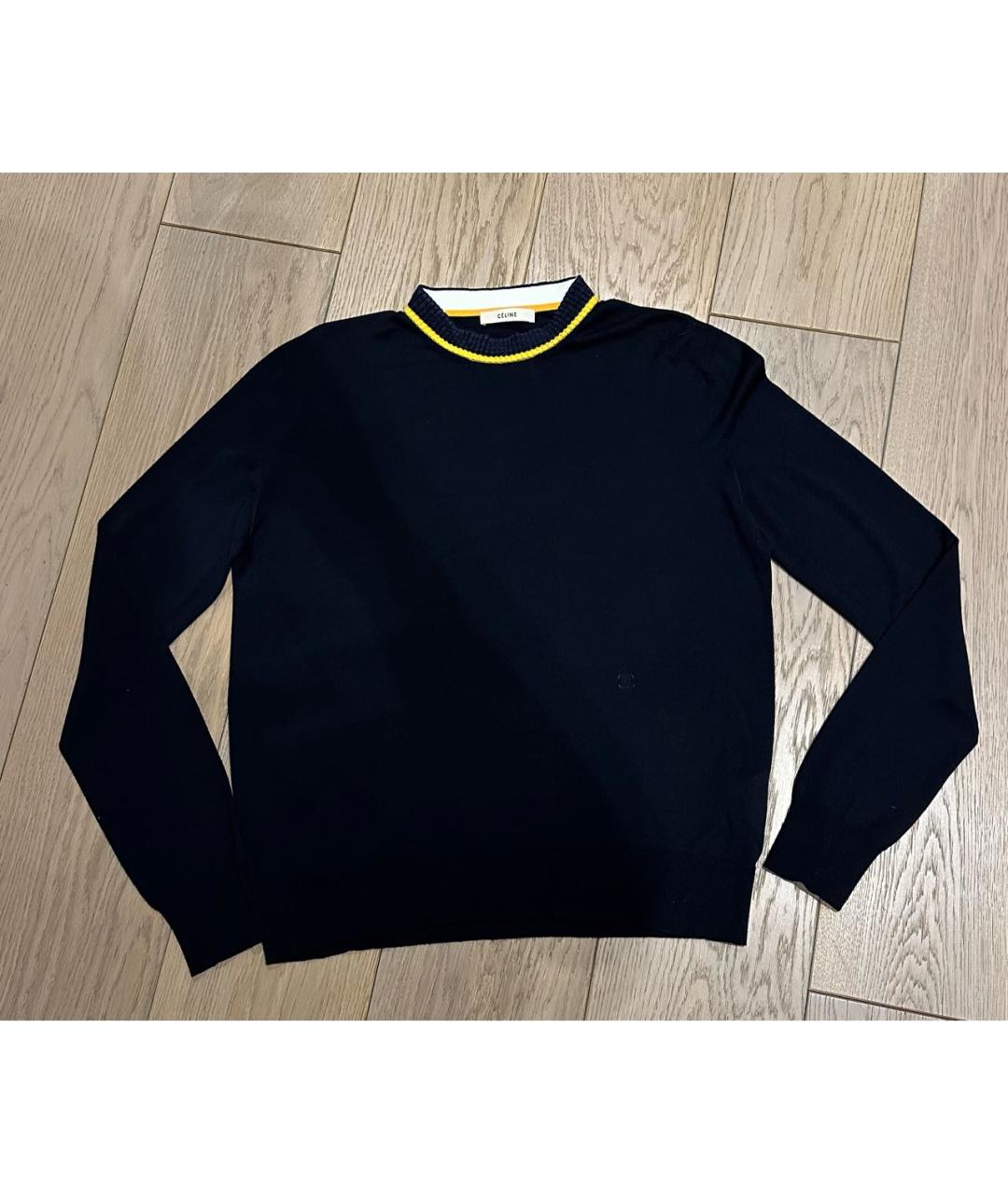 CELINE PRE-OWNED Темно-синий шерстяной джемпер / свитер, фото 7
