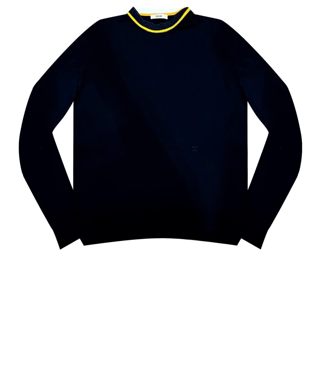 CELINE PRE-OWNED Темно-синий шерстяной джемпер / свитер, фото 1