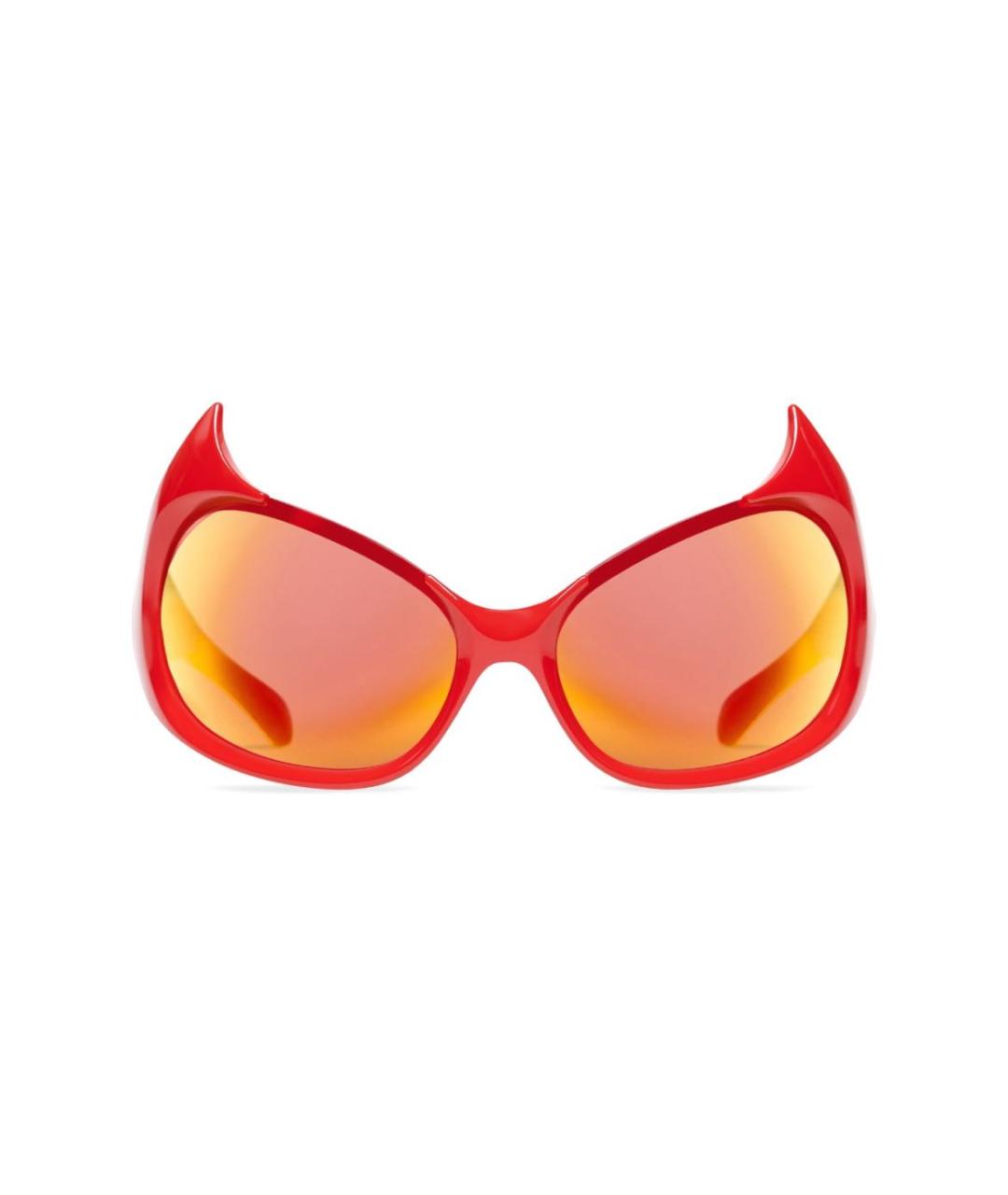 BALENCIAGA Красные пластиковые солнцезащитные очки, фото 1