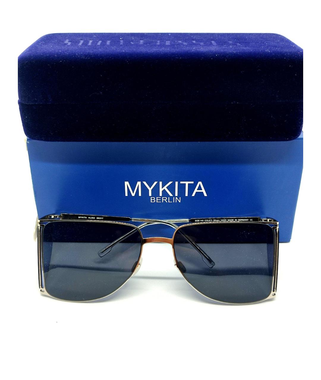 MYKITA Серебряные металлические солнцезащитные очки, фото 2