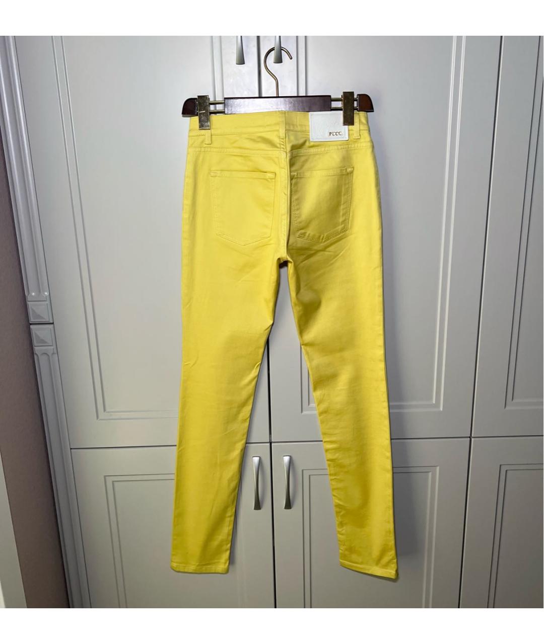 EMILIO PUCCI Желтые хлопковые брюки узкие, фото 2