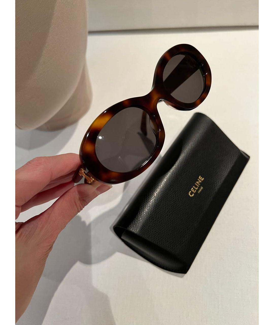 CELINE Коричневые солнцезащитные очки, фото 7