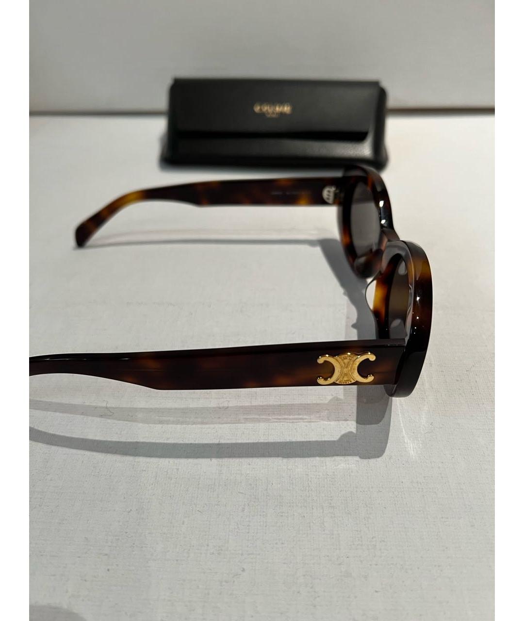 CELINE PRE-OWNED Коричневые солнцезащитные очки, фото 2