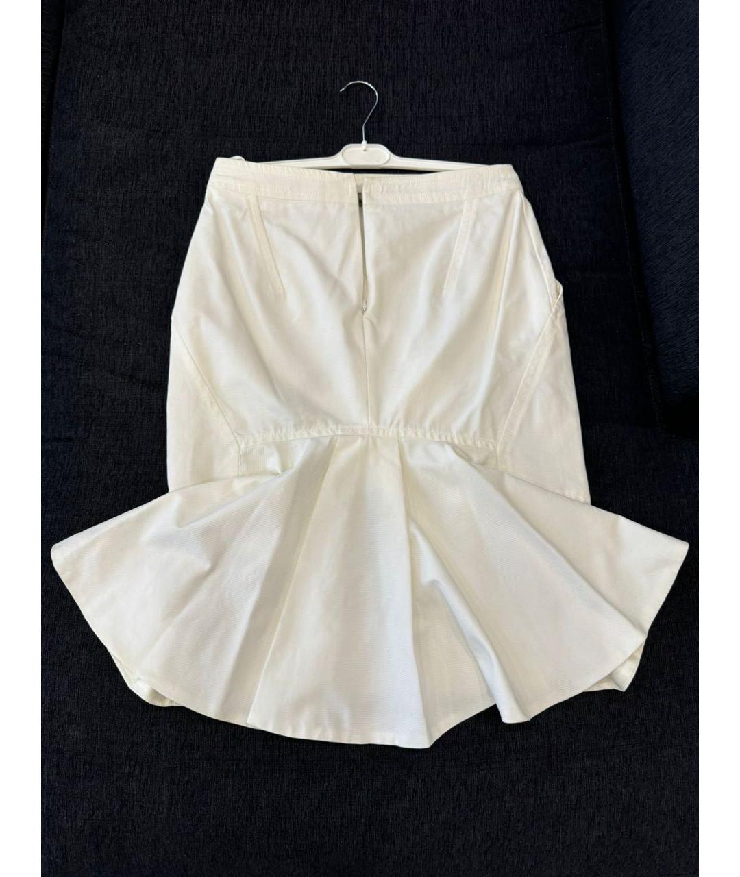GUCCI Белая хлопковая юбка мини, фото 4