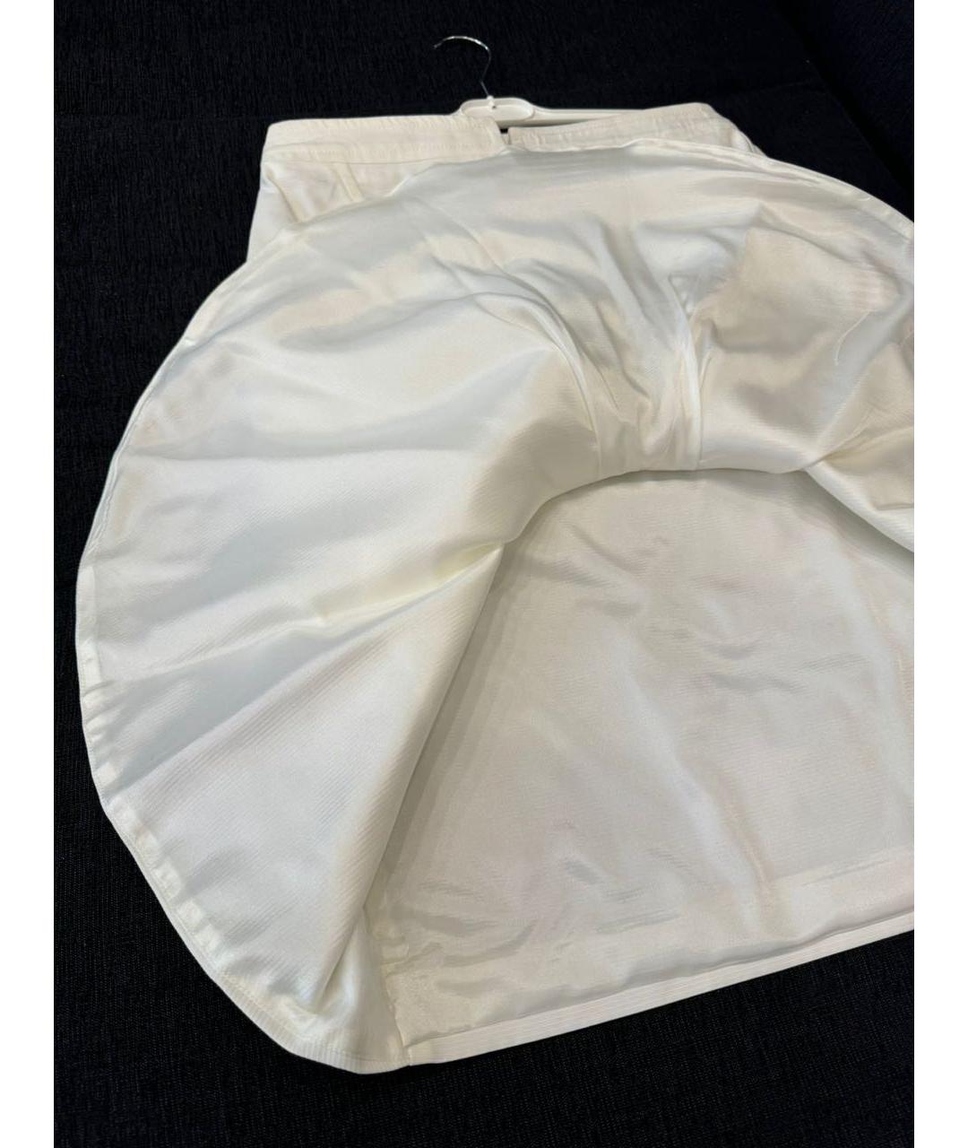 GUCCI Белая хлопковая юбка мини, фото 6