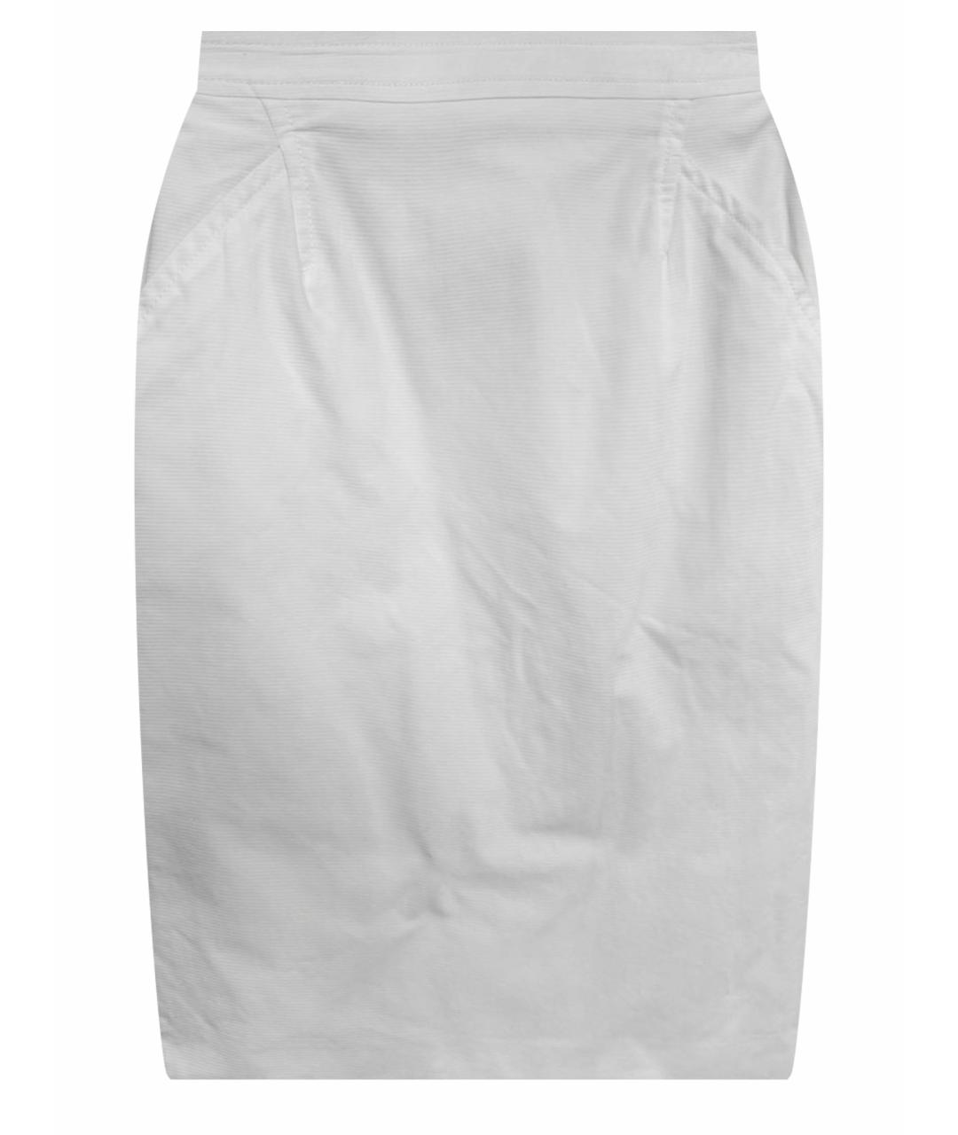 GUCCI Белая хлопковая юбка мини, фото 1