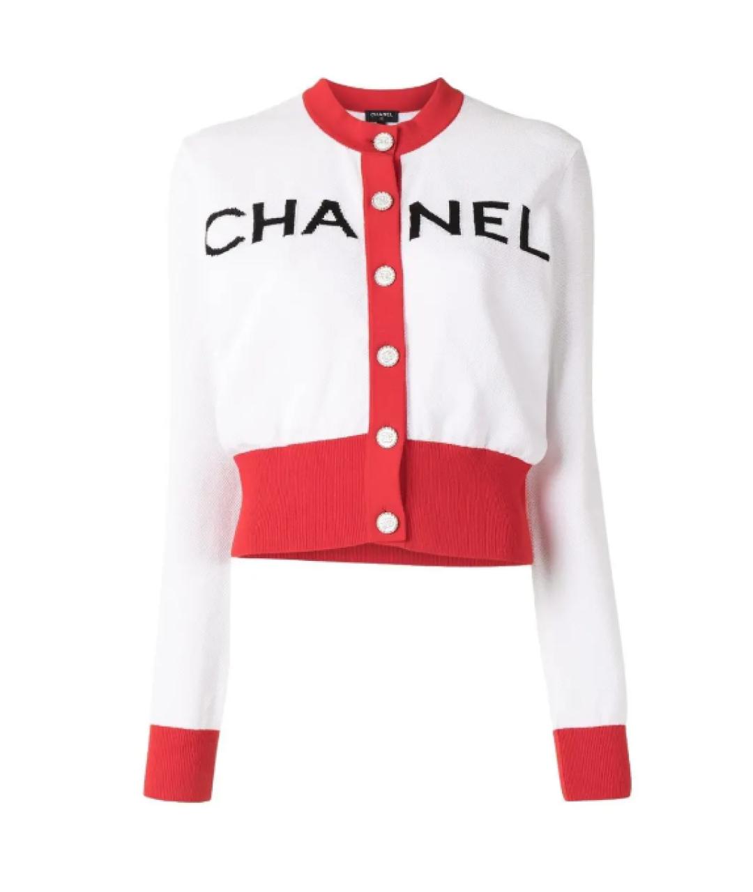 Chanel logo cardigan sale