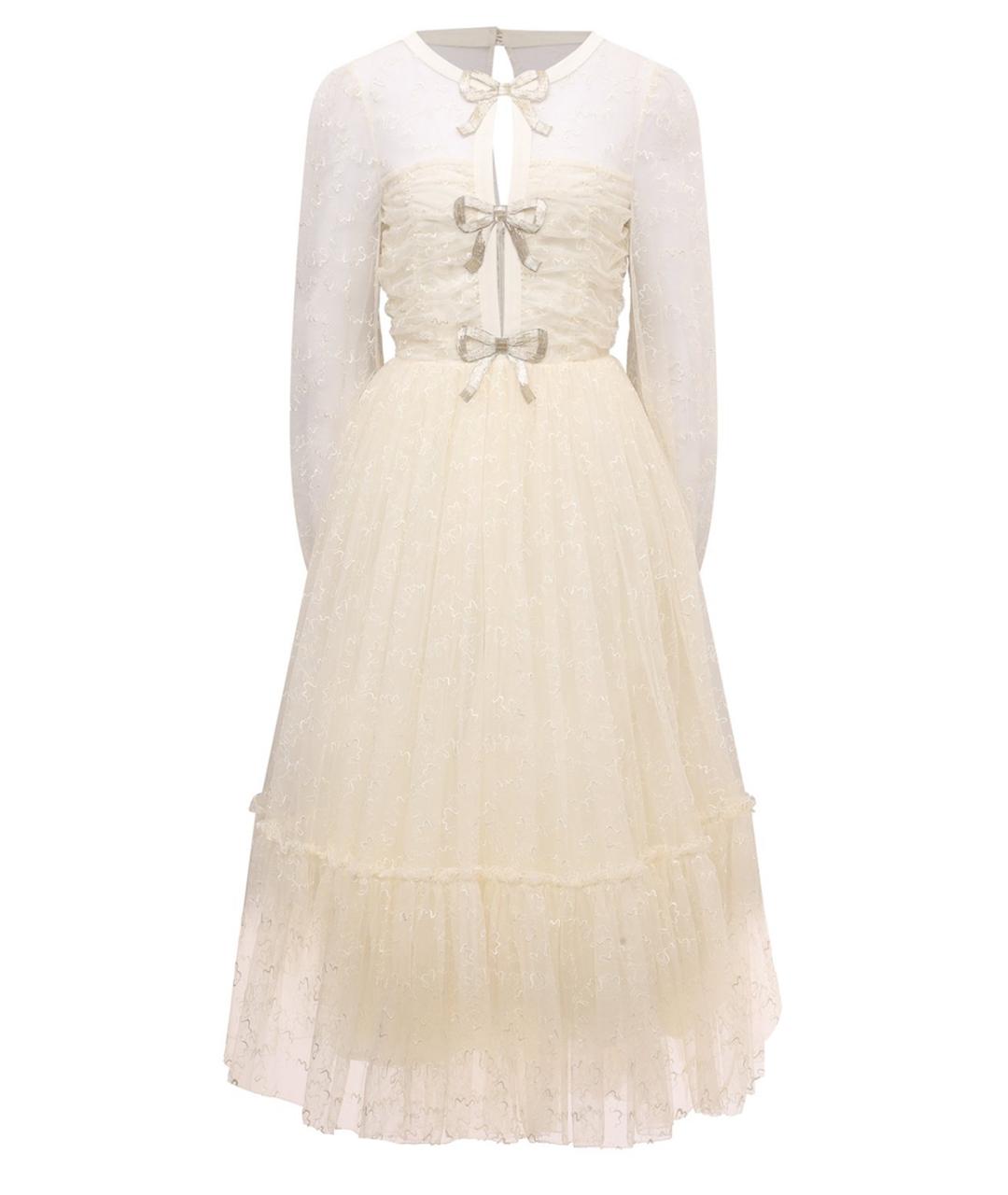 SALONI Белое полиэстеровое вечернее платье, фото 1