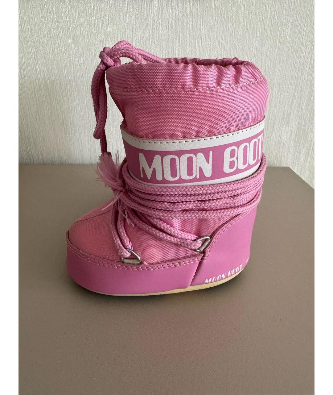 MOON BOOT KIDS Розовые сапоги, фото 3