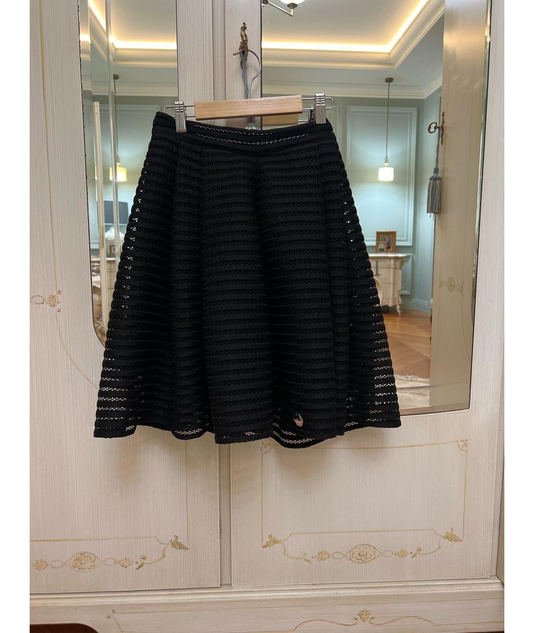 PHILIPP PLEIN Черная полиэстеровая юбка мини, фото 8
