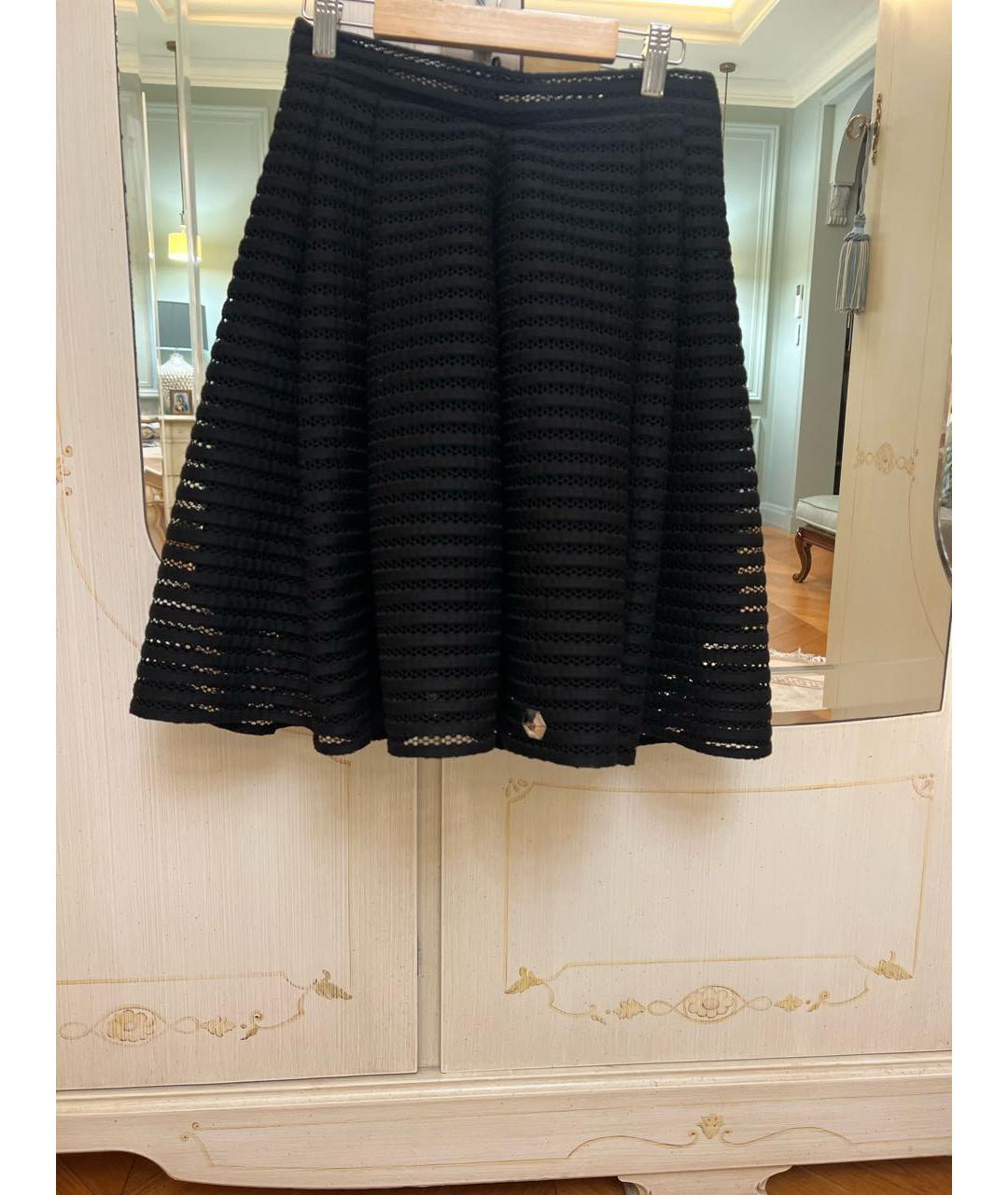 PHILIPP PLEIN Черная полиэстеровая юбка мини, фото 3